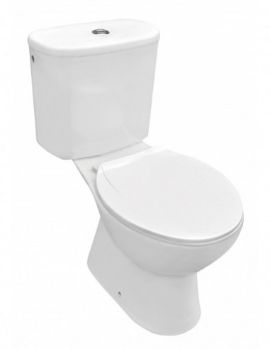 WC MANDULIS complet avec reservoir abattant ABS et sortiehorizontale (au mur)