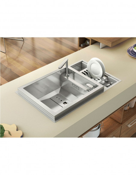 Évier de cuisine à un bac avec robinet intégré modèle Invictus par Rodi 2