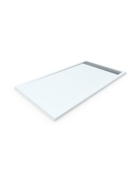  Receveur de douche en Résine avec cadre. Texture Ardoise. Blanc 2