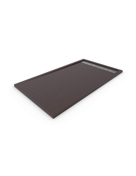  Receveur de douche en Résine avec cadre. Texture Ardoise. Marron chocolat 2