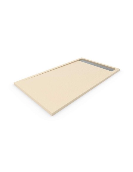  Receveur de douche en Résine avec cadre. Texture Ardoise. Beige 2