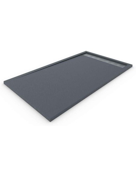  Receveur de douche en Résine avec cadre. Texture Ardoise. Gris ardoise 2