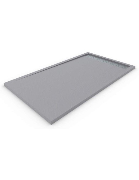  Receveur de douche en Résine avec cadre. Texture Ardoise. Gris béton 2