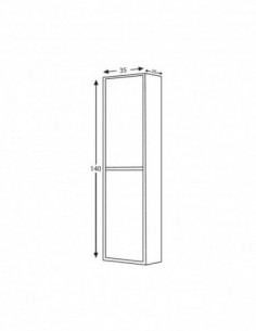 Meuble colonne auxiliaire pour salle de bain blanc 2