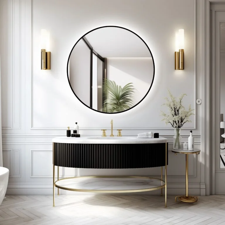 Miroir LED Ares Or / Noir