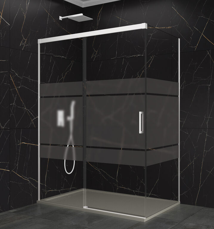 Paroi de douche d'angle avec paroi fixe BASIC