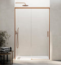 Mampara frontal 1 fijo + 1 corredera BASIC - Cobre Transparente