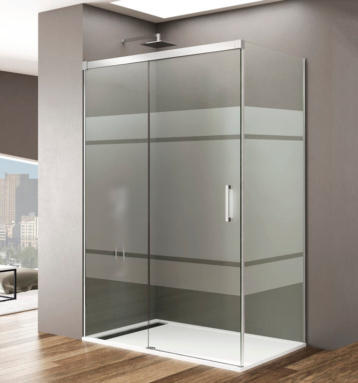Paroi de douche d'angle avec paroi fixe BASIC
