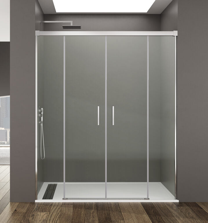 Paroi de douche frontale 2 fixes + 2 coulissantes BASIC