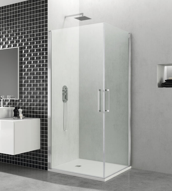 Paroi de douche d'angle 2 portes battantes OPEN