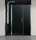 Façade de douche fixe + porte pivotante + élément fixe OPEN