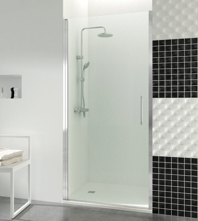 Paroi de douche frontale rabattable avec fermeture profilée magnétique OPEN