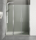 Mampara frontal fijo + 2 puertas abatibles OPEN