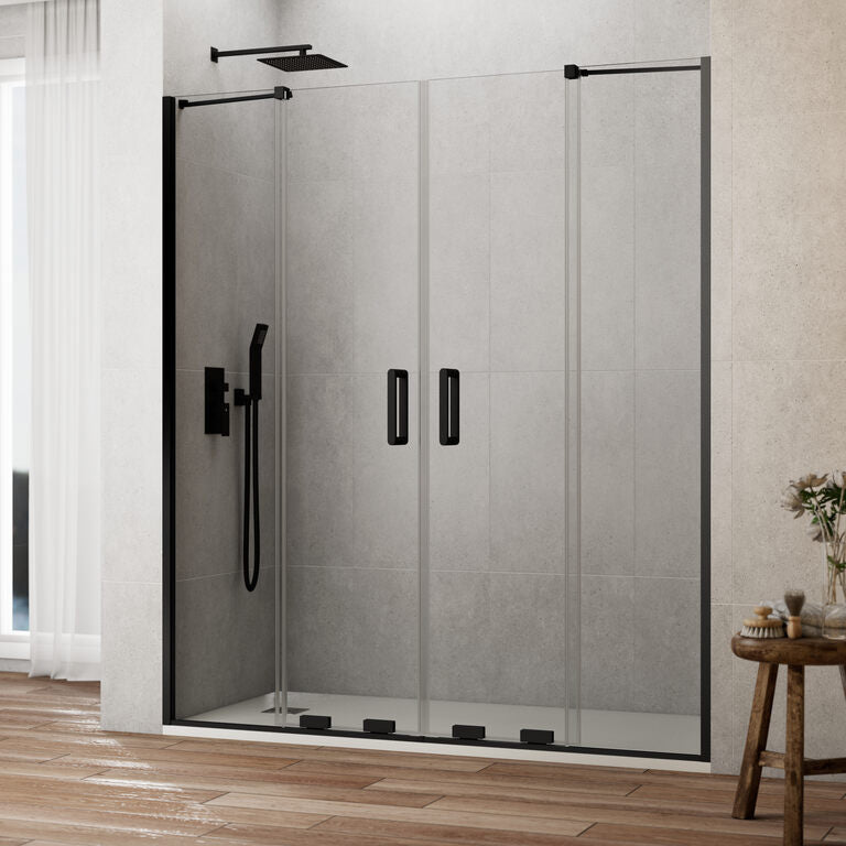 Paroi de douche frontale 2 fixes + 2 coulissants KENNA