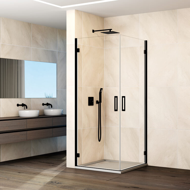 Paroi de douche d'angle pivotante 2 portes GLASS