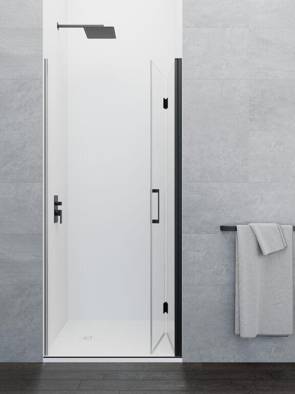 Paroi de douche frontale pliante avec fermeture magnétique GLASS