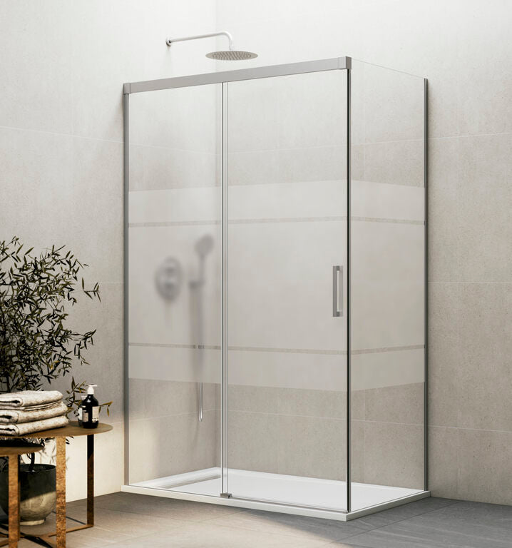 Paroi de douche d'angle avec paroi fixe BASIC