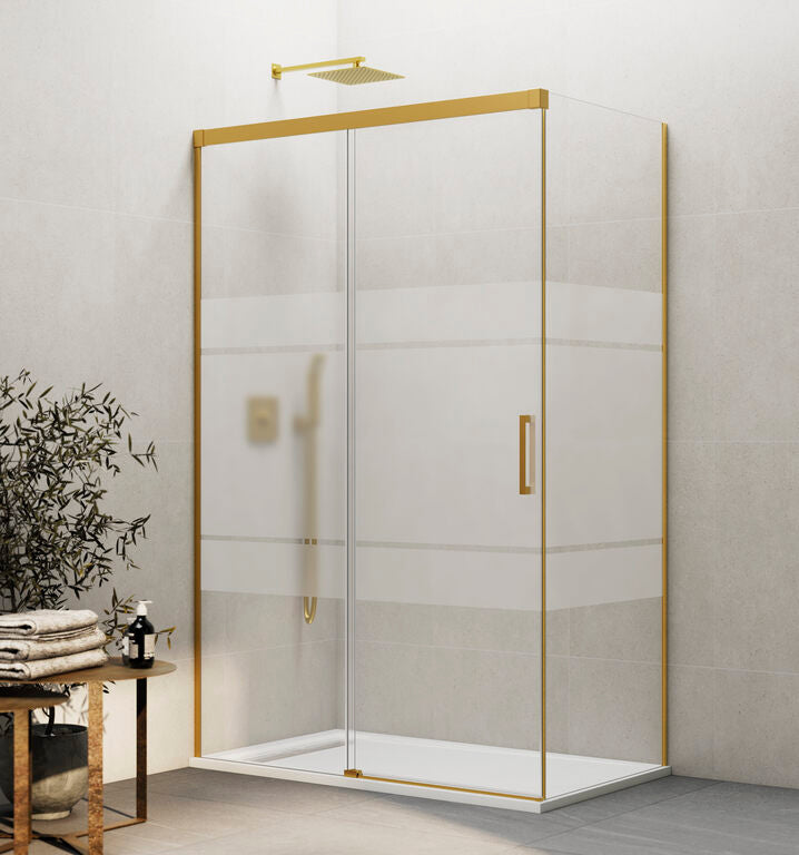 Paroi de douche d'angle avec paroi fixe BASIC