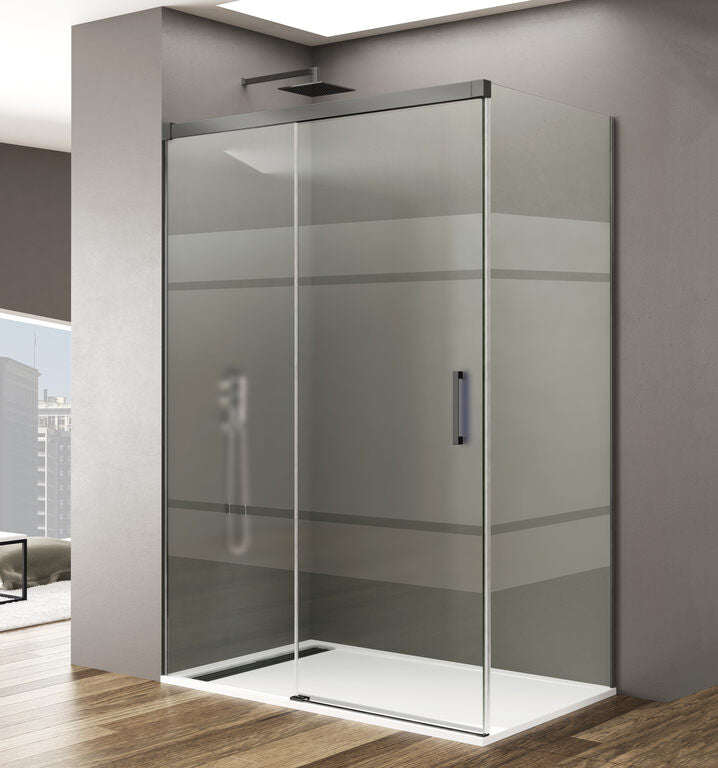 Paroi de douche d'angle avec paroi fixe BASIC