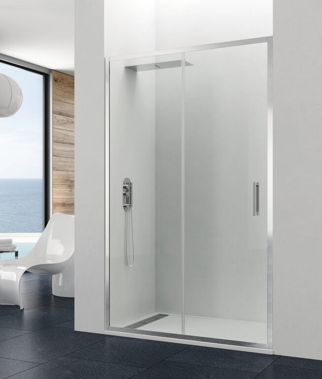 Paroi de douche frontale 1 fixe + 1 coulissant PRESTIGE
