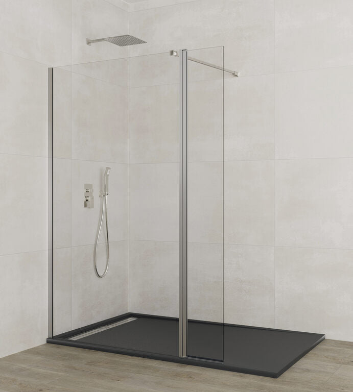 Paroi de douche fixe + écran pivotant SCREEN